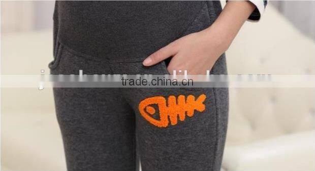 Pregnant women pants, high-waisted pants, cotton thick warm leggings