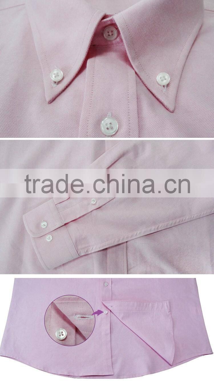 wholesale regular fit pink oxford shirt for men