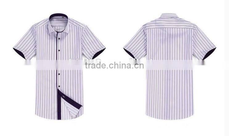 Men's new model t shirts vertical stripes fabric fancy t shirt for men