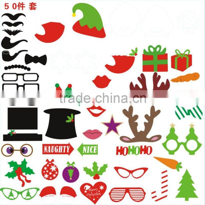 50pcs Party Photo Booth Props Moustache on A Stick Weddings Christmas Birthday Party