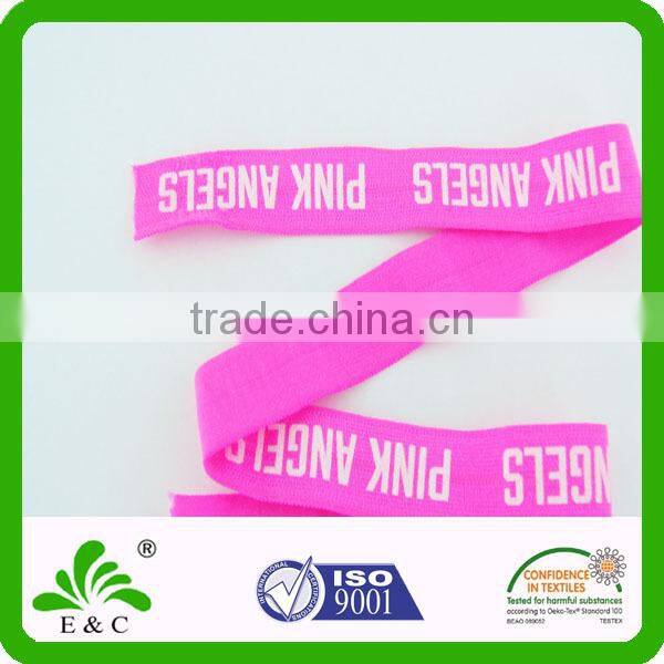 Custom pink color screen printing with logo design Bracelet Hair Band