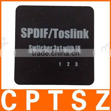 Spdif Switcher 3X1,Toslink switcher,3 ways optical signals switch to 1 set of SPDIF/TosLink signal receive device