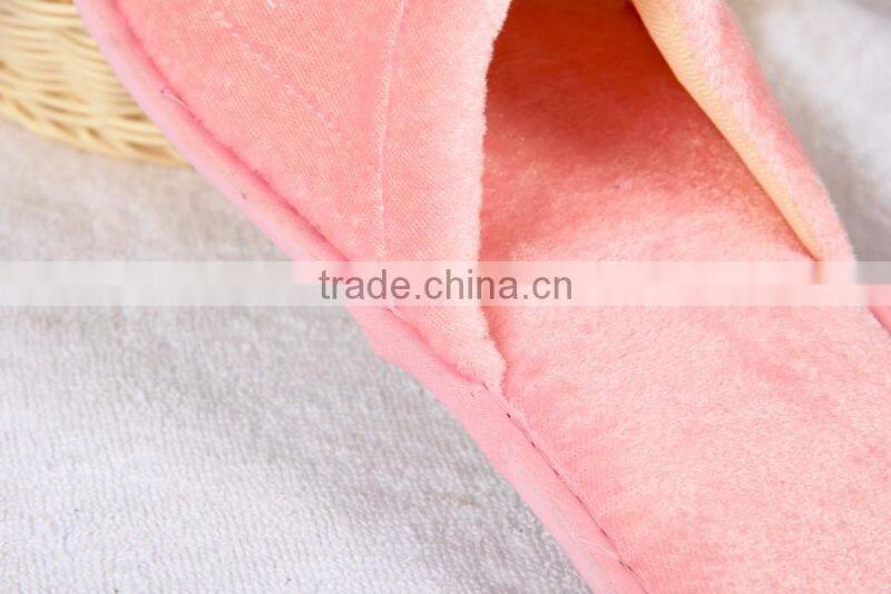 cheap disposable pink hotel pleuche slipper