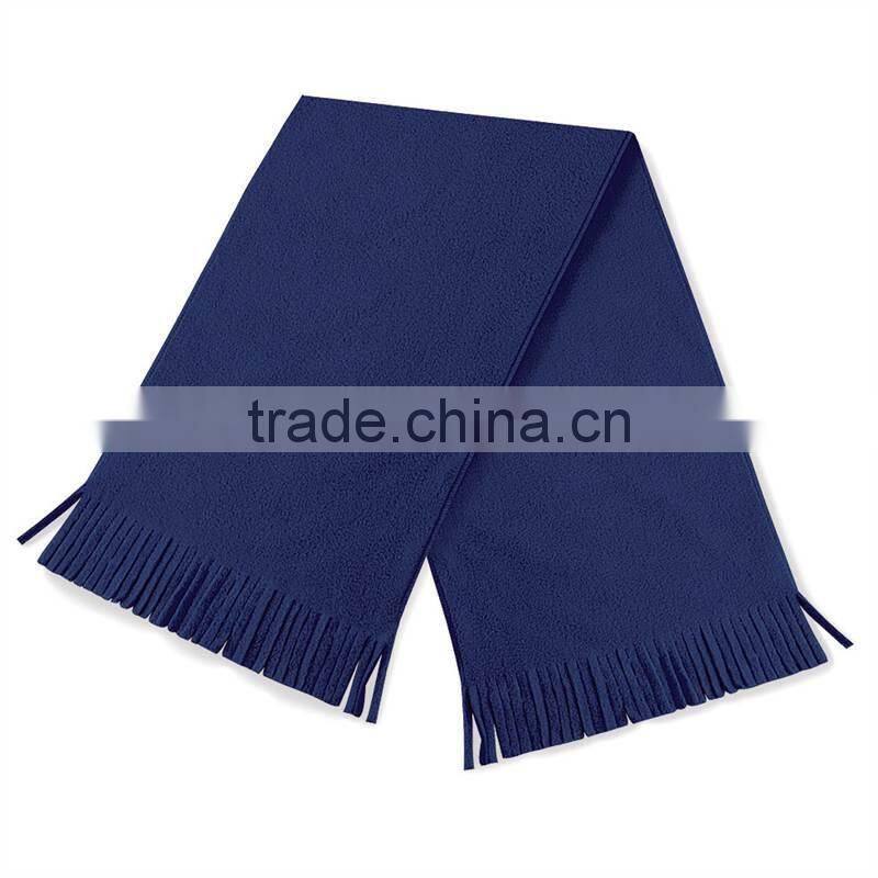 100% polyester fleece scarf with Tassels