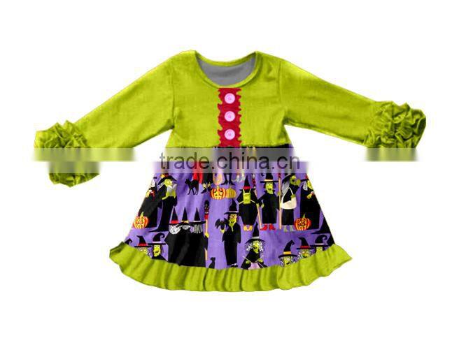 Lovely beautiful Long-sleeved Halloween baby girl clothes lace casual branded boutique girls clothing dress