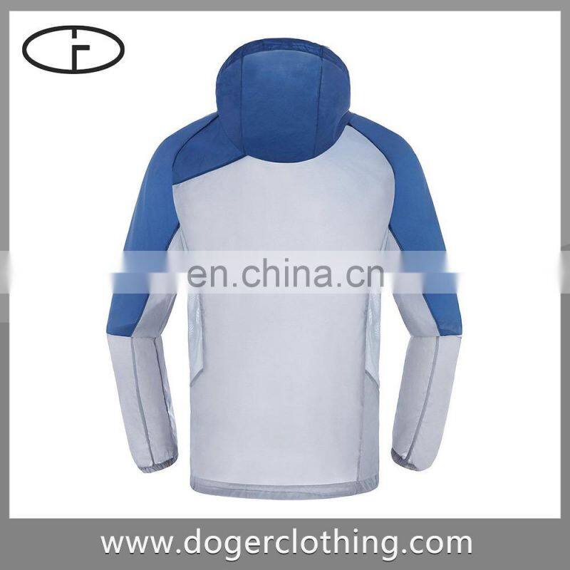 One touch express manufacturer color long sleeve hooded casual jacket men