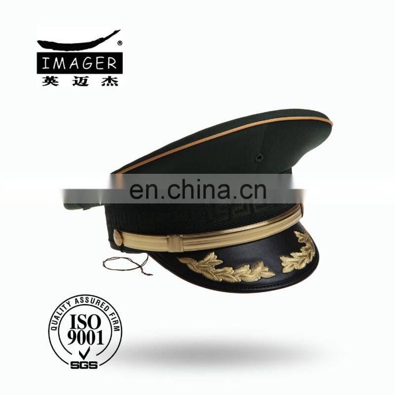 Plain Style Customized Air defence Forces Private First Class Cap with Gold Embroidery
