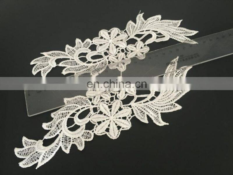 2017custom fancy flower lace patch/applique