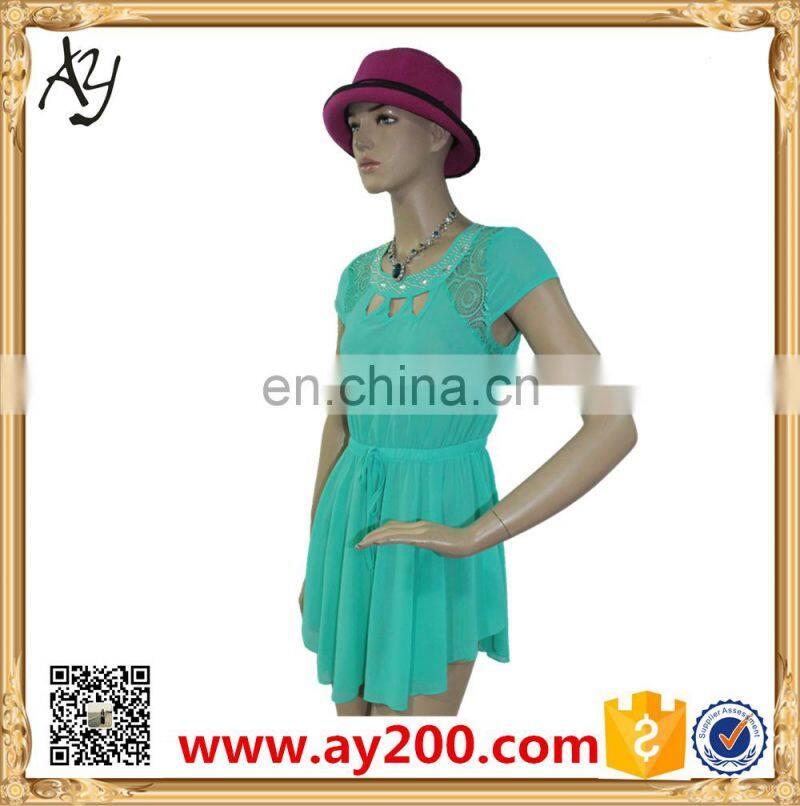 Summer New Fashion Ladies Blue Chiffon Tops Sexy Casual Blouses For Women 2016