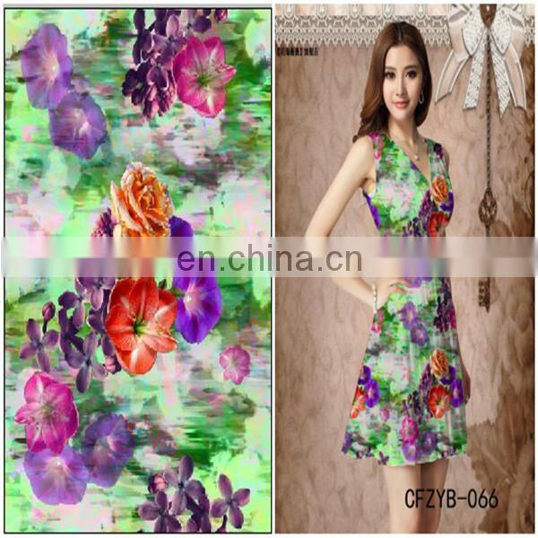Changfa Textile Hot Sale 50D Satin Printed 100 Polyester Satin Dress Fabric