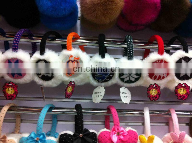 flower pattern knitting ear muff