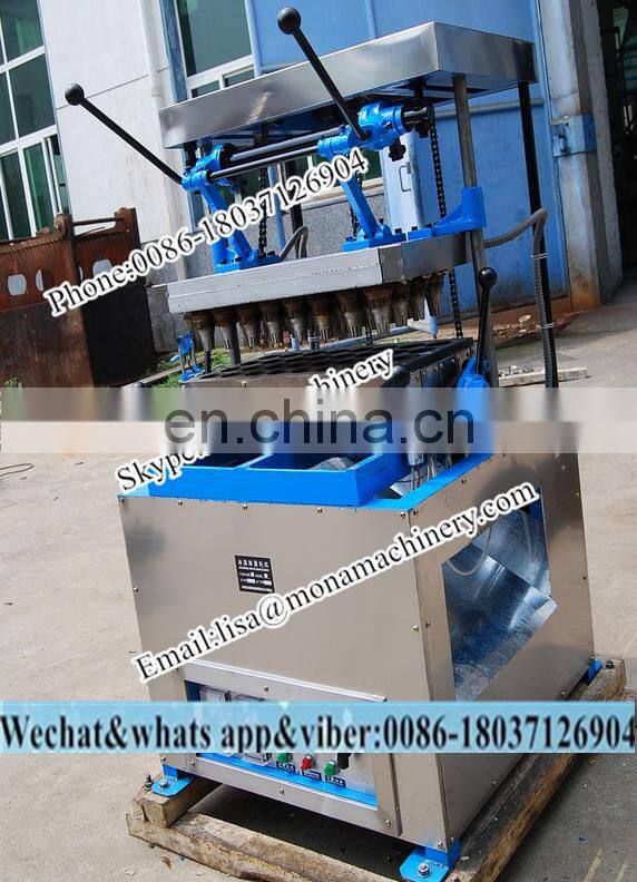 Stainless steel automatic ice cream waffle snow cone machine