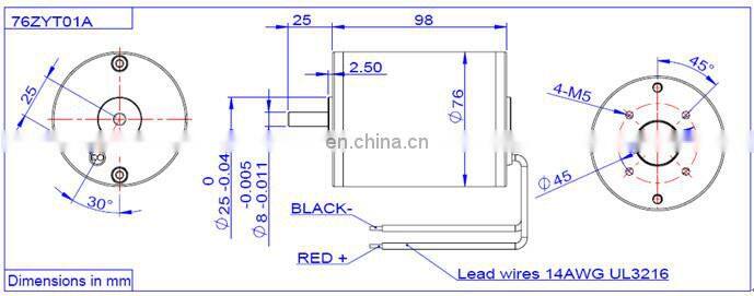76zyt electric DC water pump motor 12v 24v, 50w -300w