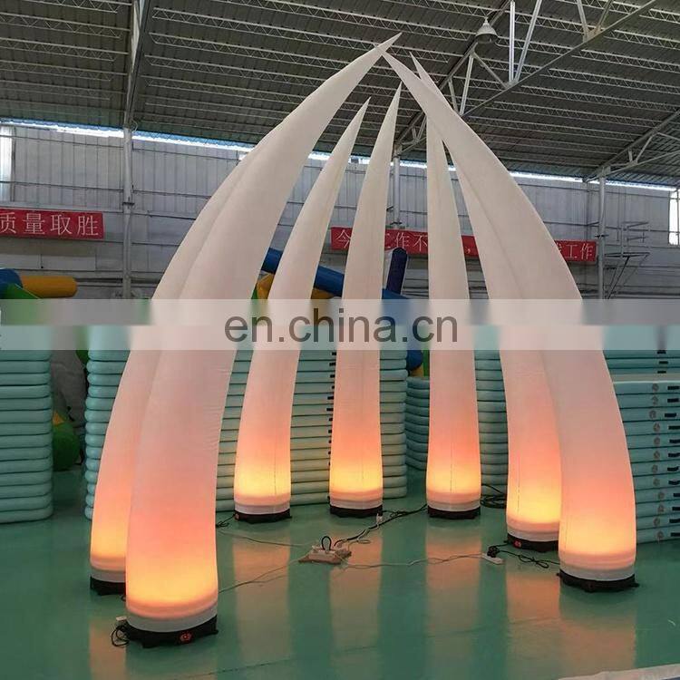 Commercial Outdoor Decoration Custom Large LED Inflatable Column / Inflatable Pillar With Led Light