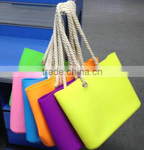 2013 trendy Silicone bag,ladies' summer silicone beach bag
