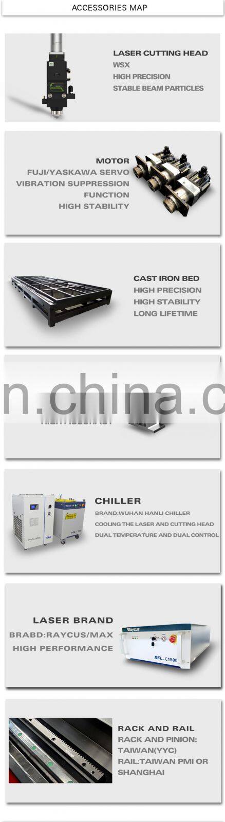 TIPTOPLASER CNC FIBER LASER CUTTING MACHINERY MODEL 1530 LASER POWER 1000W