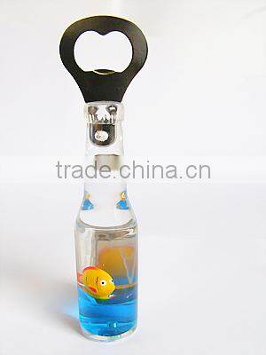 Promotion Custom Logo Printed Bottle Opener, Acrylic Bottle Shape Opener