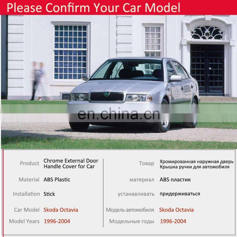 for Skoda Octavia A4 1996 1997 1998 1999 2000 2001 2002 2003 2004 1U Chrome Door Handle Cover Trim Car Cap Stickers Accessories
