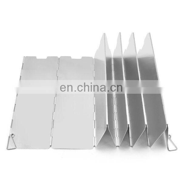 10 plates Fold Camping Cooker Gas Stove Wind Shield Screen Foldable Outdoor