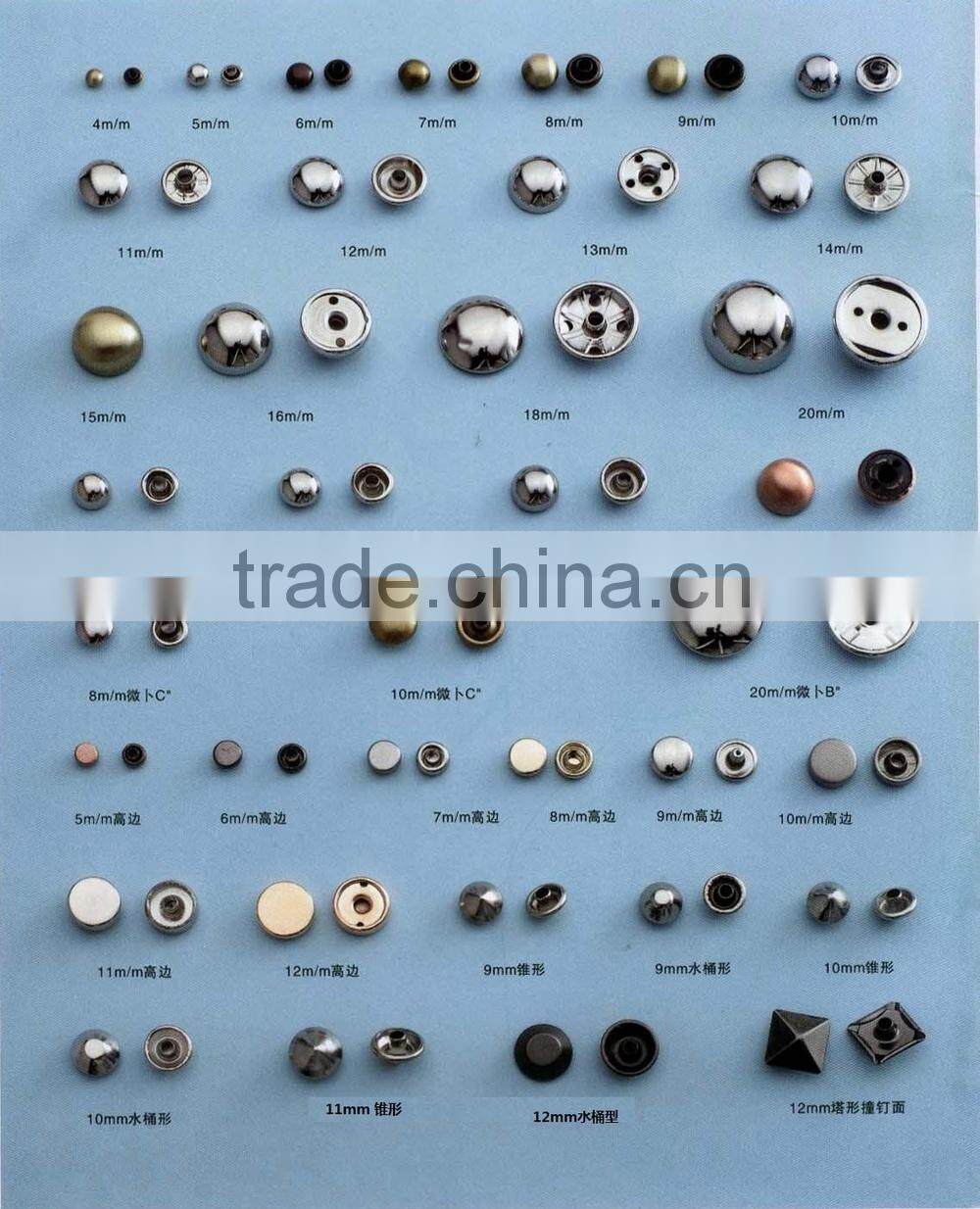 9*9mm chess double head iron rivet