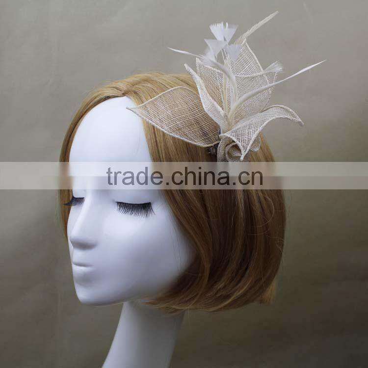 Wholesale Ladies Decorate Headwear Sinamay Flower