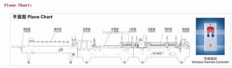automatic folding gluing machine for crash lock bottom boxes