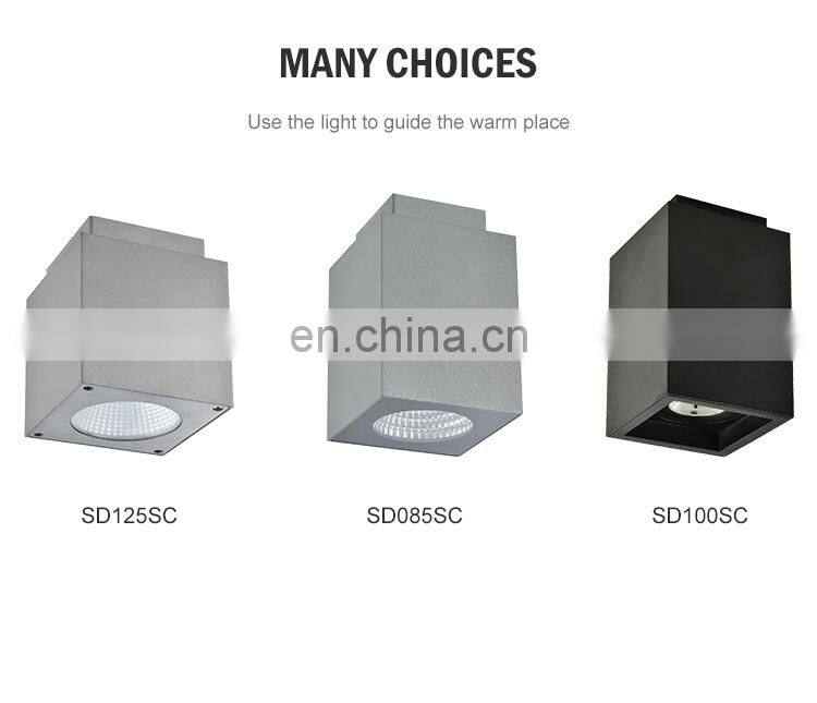 High Lumen Surface Mounted Square Aluminum IP65 Waterproof 12W 14W 20W COB LED Downlight