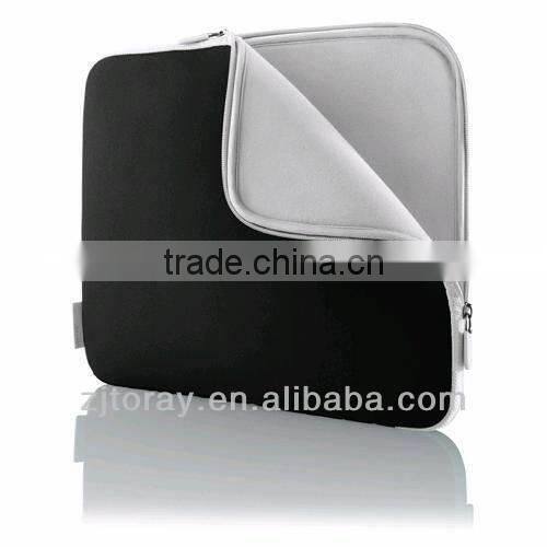 Durable weather-resistant neoprene cushions laptop bag with outer zippered power pocket