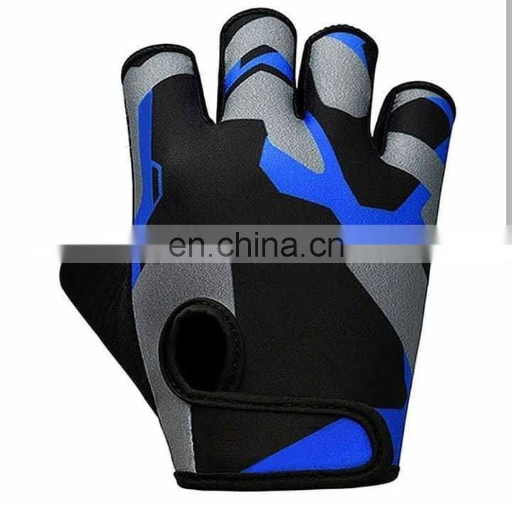 Custom logo Weight Lifting Gym Cycling Body Building Exercise Fitness Gloves with Leather Padded Weightlifting gloves