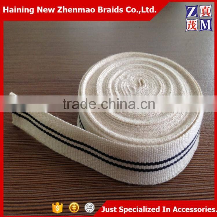 100% nature cotton webbing for bag straps