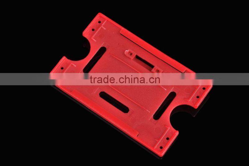 Colorful hard id card holder,plastic id badge holder name badge holder