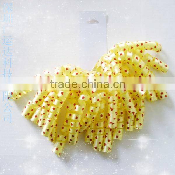 decoration gift and celebration party ribbon bow in 12cm*12 lips iridescent pp metallic curly ribbon bow