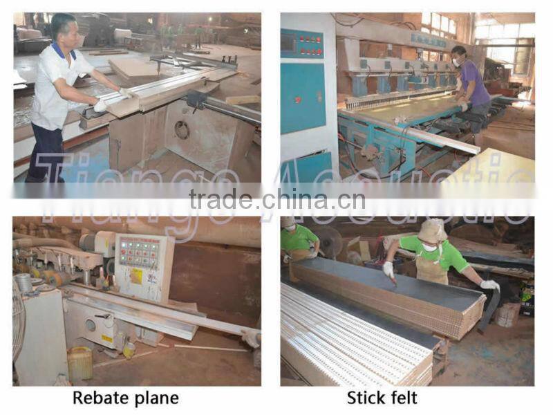 Perforated wood panel Guangdong acoustic product