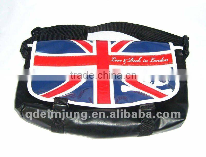 lastest style pu flag pattern messenger bag