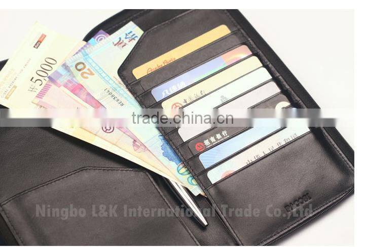 Custom passport organizer/ leather travel wallet