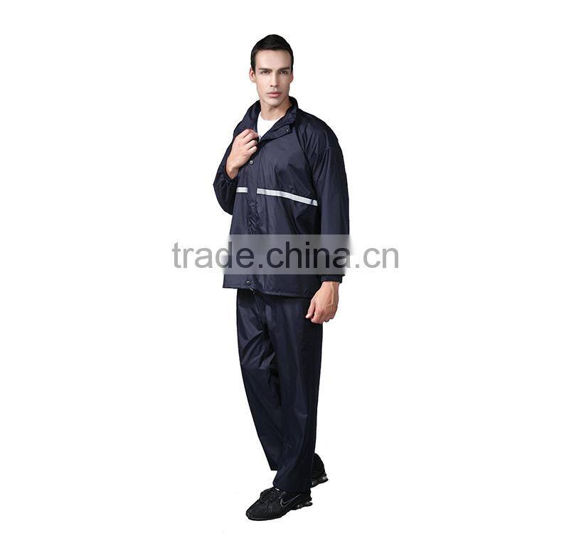 pvc polyester pongee rain coat suit