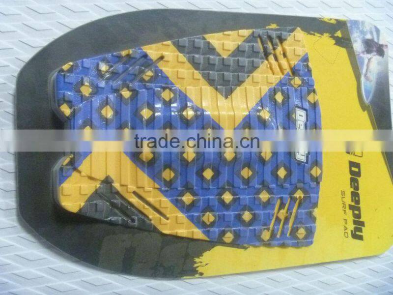OEM EVA traction pad, 45 Degree Curved Cut EVA Surfboard Traction Pad, EVA tail pad