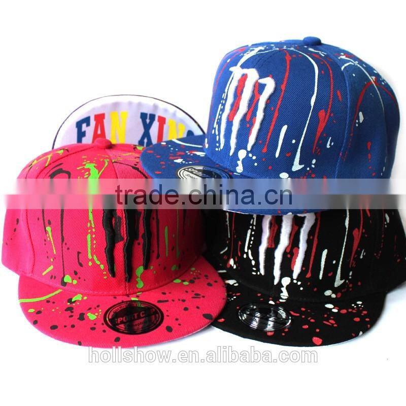 Fashion Cool Aiptasia Embroidery Man Women Hiphop Snapback Flat Brim Cap