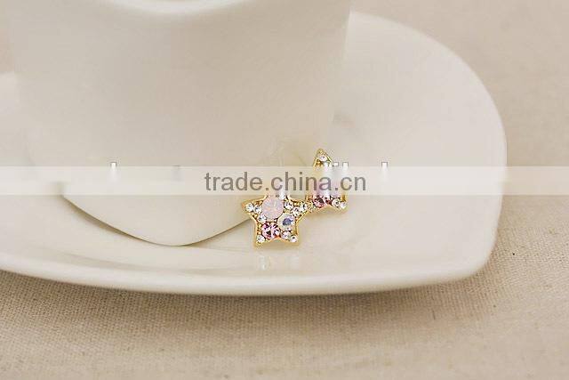 Fancy crystal star stud star shaped diamond earrings statement star earring