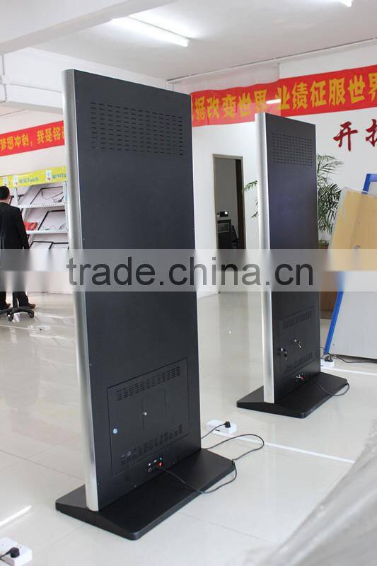 floor standing interactive advertising totem,65 inch advertising display