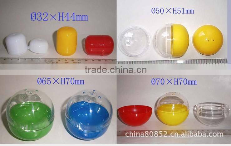colorful plastic capsule toy for vending machines