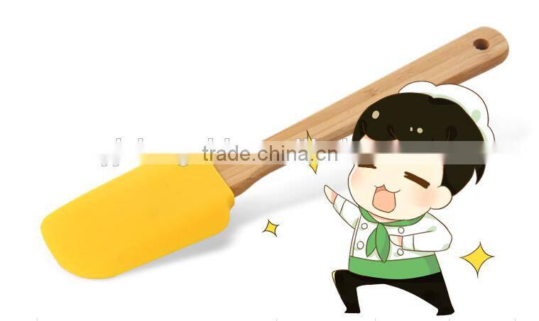 Hot Sale Food Grade Silicone Spatula With Wooden Handle Cooking Utensils