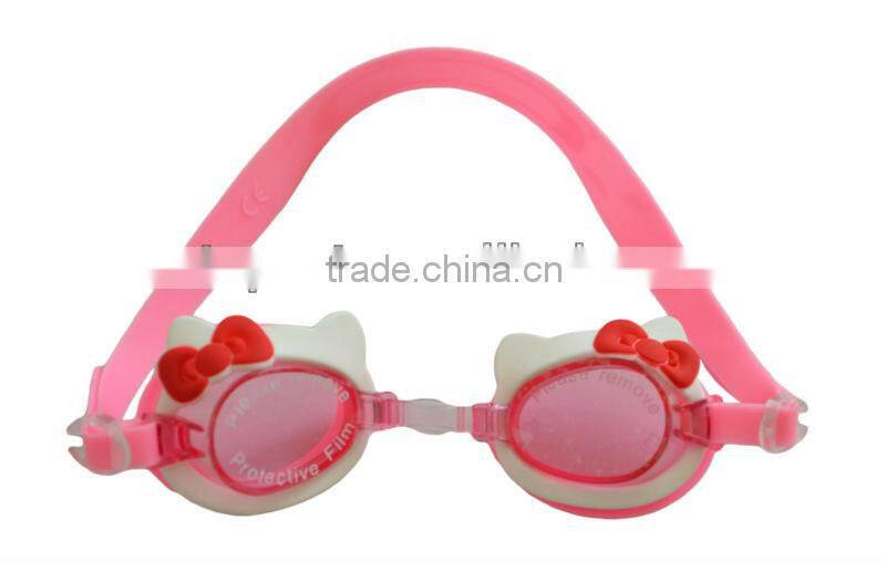 Cartoon silicone swim goggles for children
