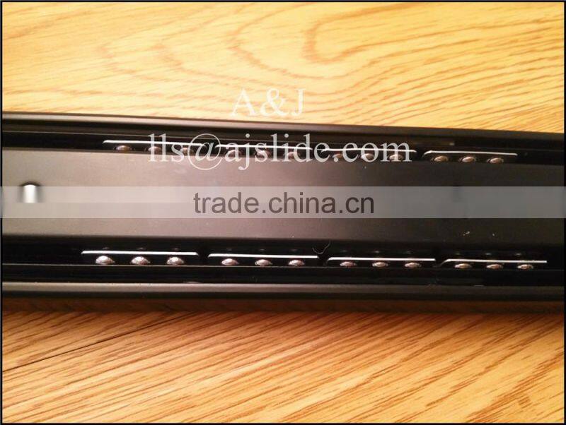 45mm three fold push to open drawer slides,plastic toy,heavy loading drawer