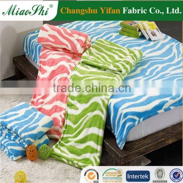 2016 Fashionable design 100% polyester Flannel printing blanket fabric