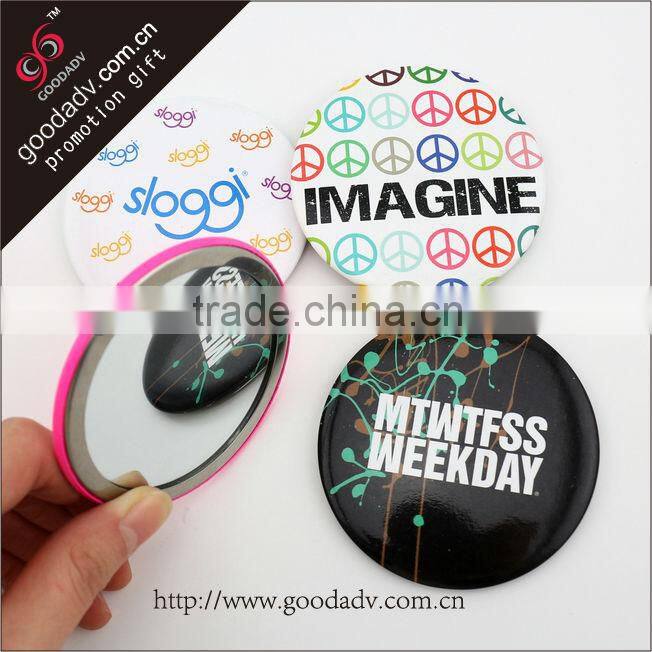 Lovely high quality tinplate mirror/mirror tin button badge