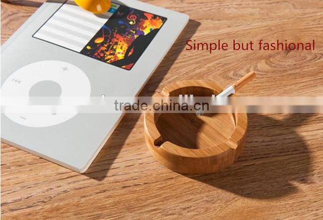Personalized Solid Environmental Round Bamboo Ashtray