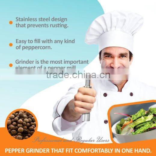 Portable Manual Mini Stainless Steel Salt Pepper Grinder
