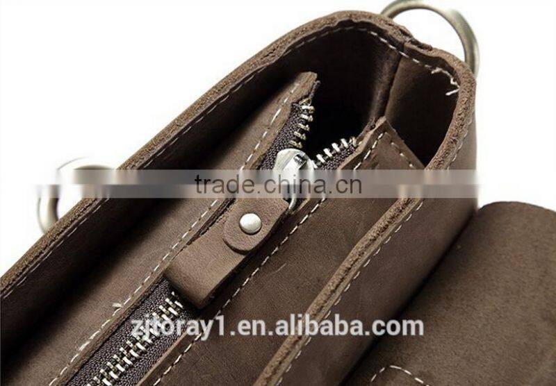 Genuine Vintage Leather Mens Laptop Security Briefcase Tote Bag