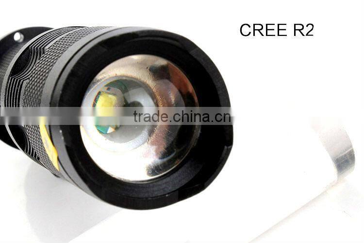 GOREAD C15 flashlight rechargeable Mini LED Flashlight Torch Adjustable Focus Zoom Light Lamp Black